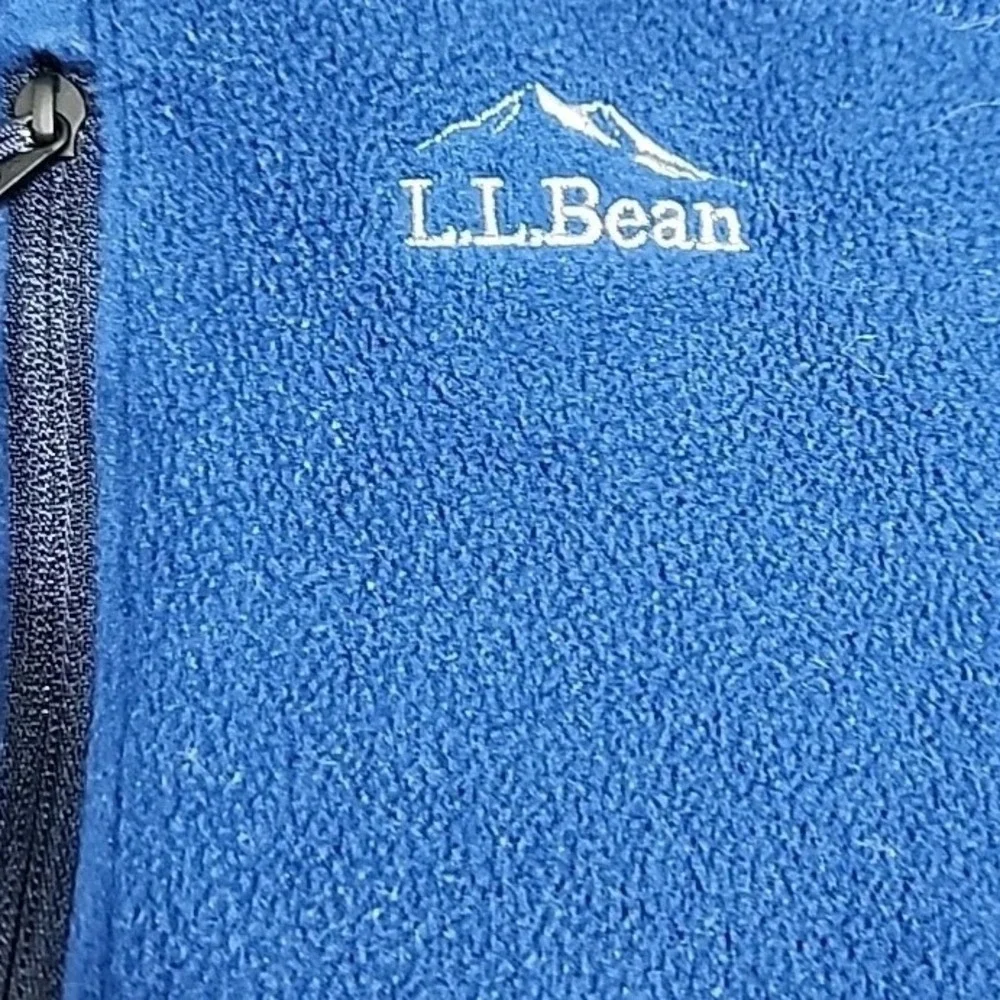L.L. Bean Polartec Fleece Full‎ Zip Jacket Zip Pockets Blue Men's L Tall